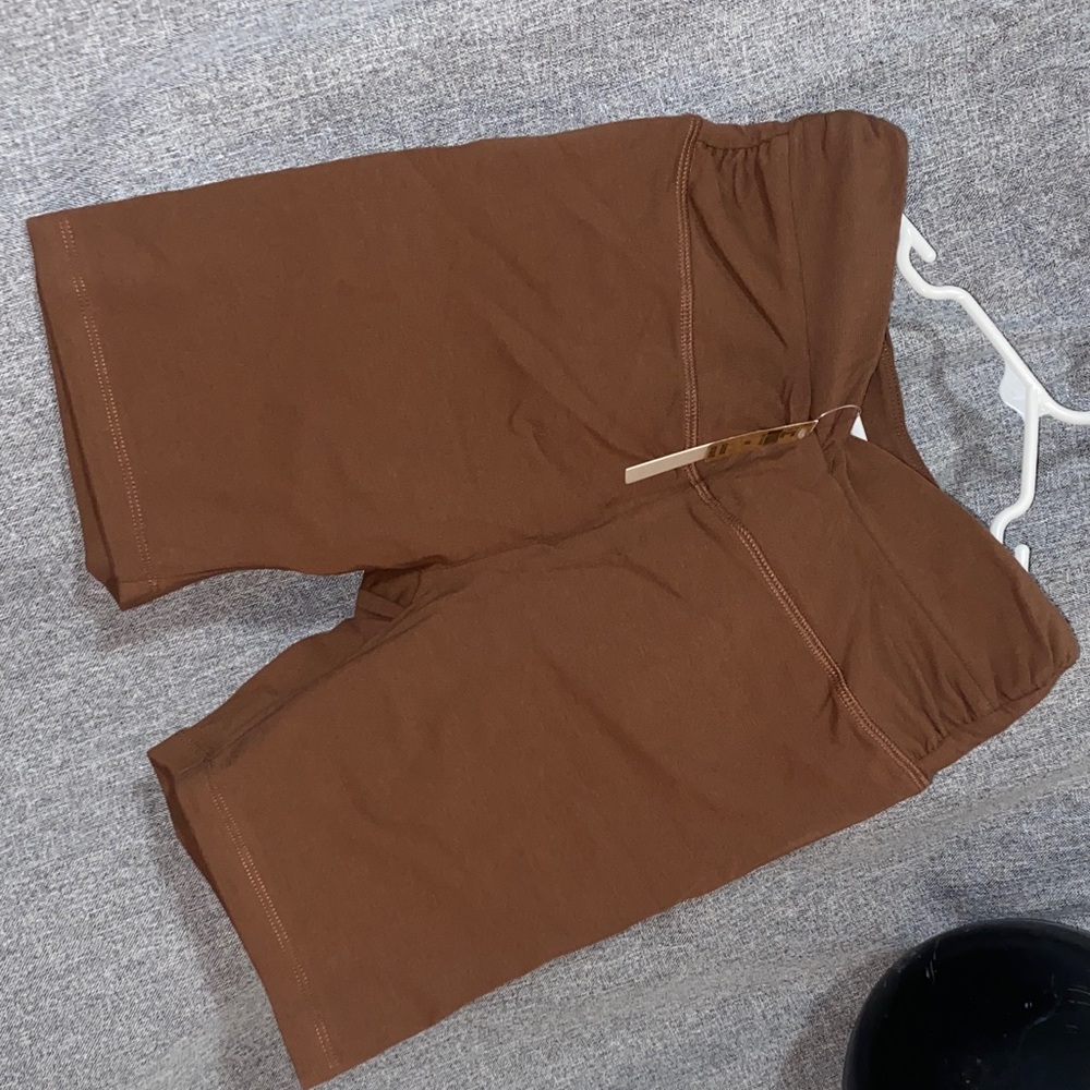PINK Victoria's Secret Brown High Waisted Biker Shorts